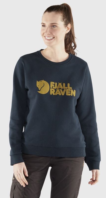 Azul Marino Oscuro Suéter Con Logo Fjallraven Mujer Rei Co-op