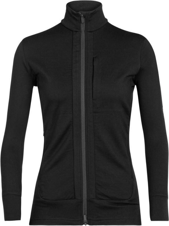 Negro Sudadera De Manga Larga Con Cremallera Rei Co-op Icebreaker Quantum Iii Mujer
