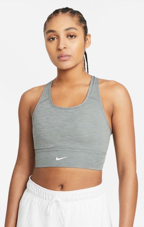 Blanco Nike Swoosh Long Line Sujetador Rei Co-op